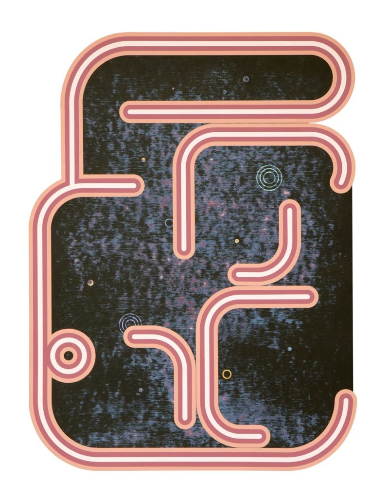 Print with a distinct 70s style