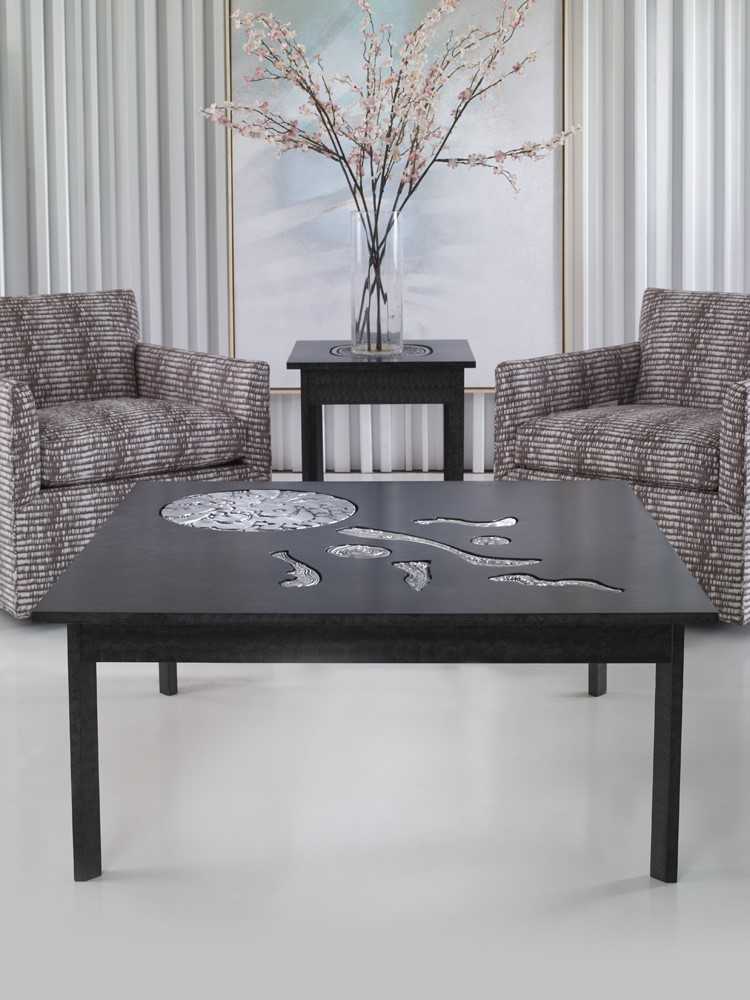 Scott Thomas furniture featuring Don Drumm inspired art