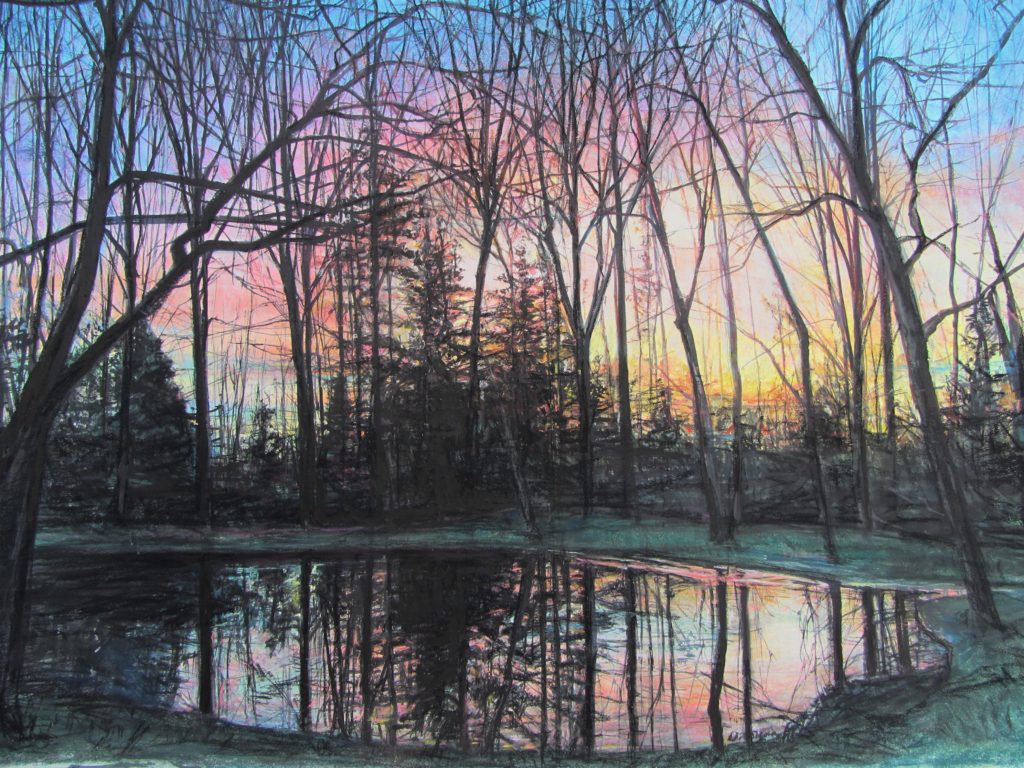 Prism-sunset pond by Julie DiSiena, People's Choice Award