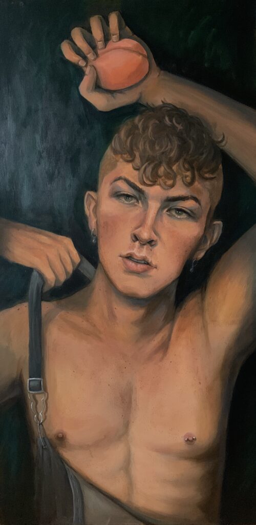Summerset Peach by Claire Chatfield, Honorable Mention, acrylics