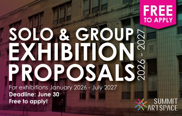 Abstract poster for a solo and group exhibition proposal call for art.